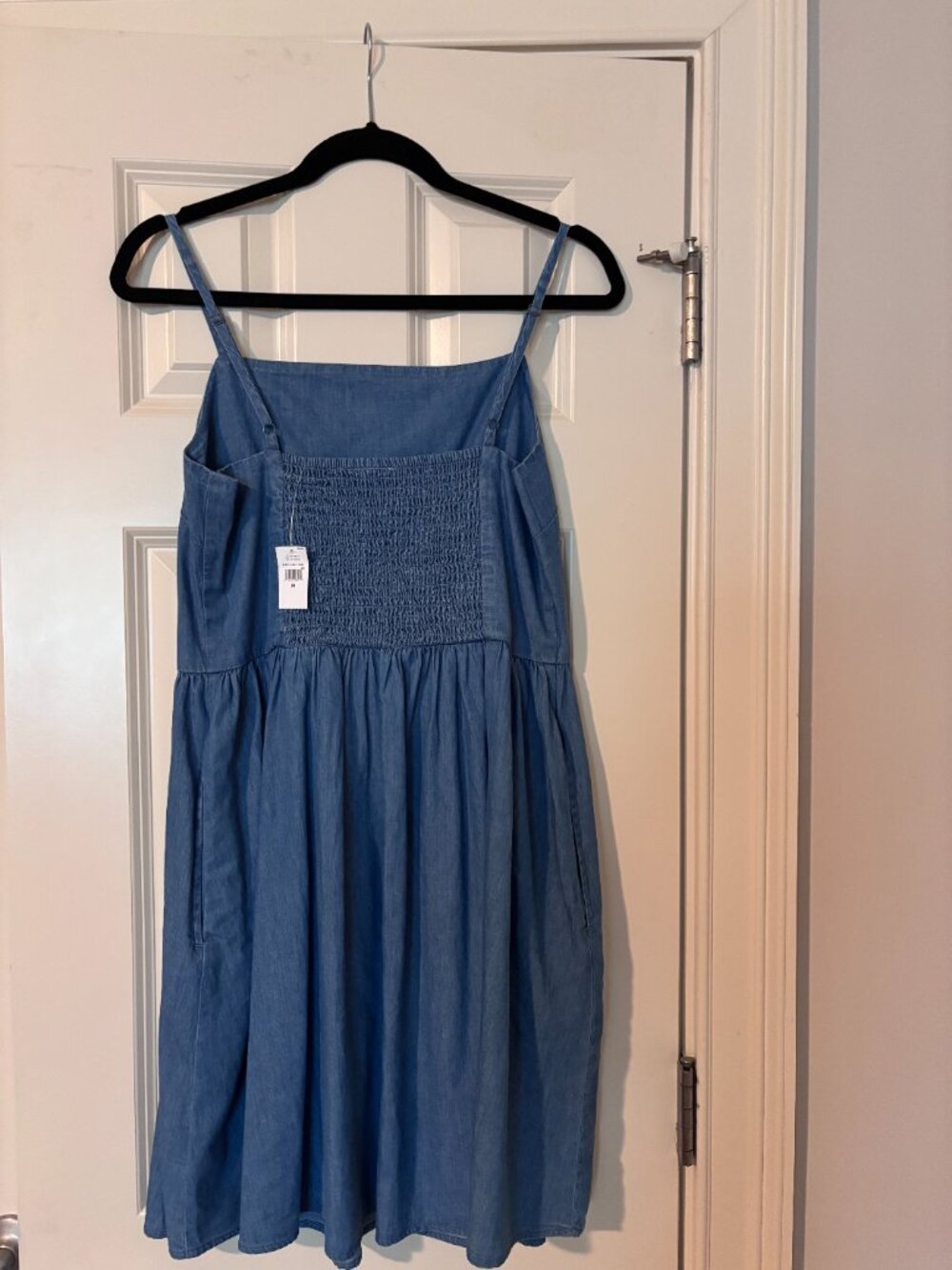 Gap NWT Chambray Denim Smocked Back Mini Sundress - Picture 2 of 3